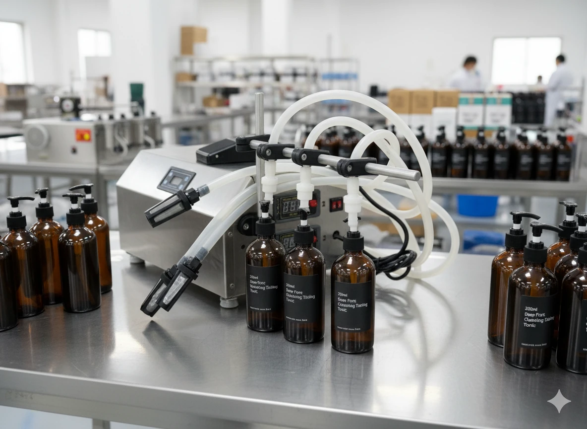 Candes 3 Nozullu Yarı Otomatik Elektronik Sıvı Dolum Makinesi (3–3500 ml)